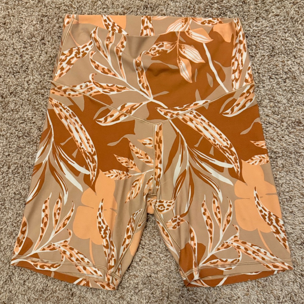 Aerie Leaf Print High-Waisted Shorts
